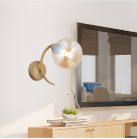 Resim Pireal Tekli Eskitme Bal Camlı Modern Yatak Başı, Salon Aplik Eskitme 