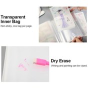 Resim Prestigegoods 40 Sayfalık Şeffaf Pp A6 Dosya Organizatörü - Çıkartma Ve Bilgi Saklama Çantası 