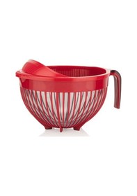 Resim Qlüx İdeas Qmix Pirinç Süzgeci Kırmızı 3000ml 22cm Çok Renkli 