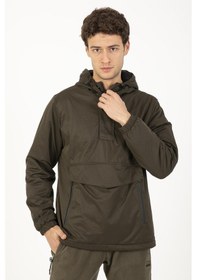 Resim Maraton Sportswear Comfort Erkek Kapşonlu Uzun Kol Basic Haki Yağmurluk 21353-haki Haki 