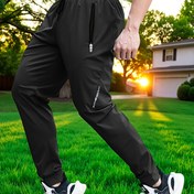 Resim Erkekler için Günlük Jogger Pantolon - Koyu Gri Atletik Lounge Pantolon, Elastik Bel & İpli, Yan Cepler, Spor Salonu İçin Makinede Yıkanabilir, Koşu İşleri, Rahat Giyim, Koşu Pantolonları, Spor Tasarım, Konforlu Malzeme, İp Bağcıklı Bel Bandı, Fitness Tutkunları 