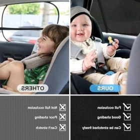 Resim Aesco Oto Yan Cam Güneşlik Anne Bebek Emzirme Araba Kapı Camı Perdesi Çocuk Koruyucu Araba Sineklik Örtüsü Güneşlik (1) 