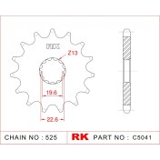 Resim RK Suzuki GSX-R 1000 RK Çelik Ön Dişli C5041-17 (2001-2008) 
