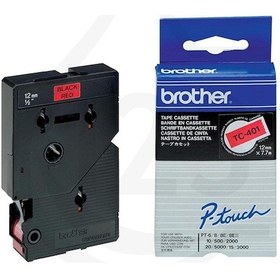 Resim Brother TC-401 KIRMIZI Şerit - P-Touch 3000 