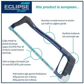 Resim Eclipse 70-22tr Yumuşak Sap İzoleli El Testeresi 