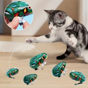 Resim 5 adet/3 adet Kedi Kurbağa Oyuncakları - 6 farklı tasarım ile paslanmaz çelik çizgi film hayvan oyuncakları, pil gerektirmez, kedi için iç/dış mekan oyunu, tehdit ve stimülasyon, dayanıklı ve temizlemesi kolay, kedi oyuncakları, oyun tasarımı, kaliteli zanaatkarlık 