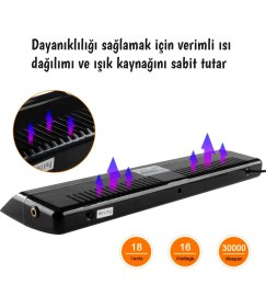 Resim Carub 12 Ledli Çakar Vantuzlu Çakmaklık Girişli 12 Ledli Kırmızı-Mavi 10 Modlu Profesyonel Çakar 