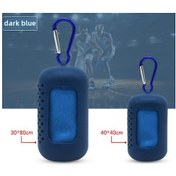Resim Jeemson Kuru Hızlı Soğuk Hisli Silikon Havlu - Spor Salonu Ve Seyahat İçin Taşınabilir 40x40cm Mavi Küçük Boy Paket Çok Renkli 