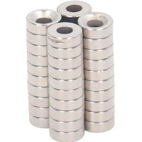 Resim Xindoker 40 Adet M3 Delikli Kaliteli Dairesel Neodim Magneşitler - Yoğun Kullanım İçin Güçlü Manyetik - Buzdolabı, Beyaz Tahta, Ofis Uygulamaları 