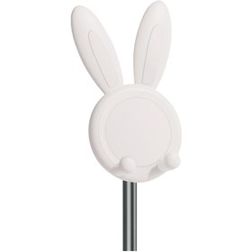 Resim ONYO Ony21 Tavşan Figürlü Kaymaz Taban Telefon Ve Tablet Tutucu Beyaz 