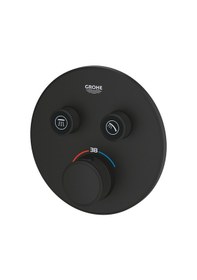 Resim Grohe Grohtherm Smartcontrol Çift Yönlü Ankastre Termostatik Duş Bataryası Phantom Black - 29507Kf0 