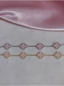 Resim Van Cleef 925 Gümüş Bileklik - Soft Pink-Gümüş Kaplama 