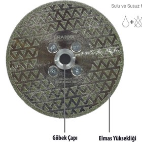 Resim Eratool ELMAS TESTERE ÇİFT YÜZEY SÜREKLİ FLANŞLI M14 125 ÇYF ERA50121 ERATOOL 