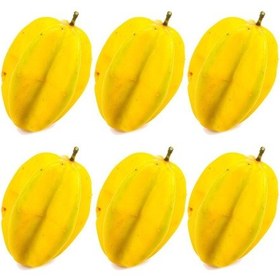 Resim Yapay Meyve Carambole Star Fruit Yapay Yıldız Meyvesi Sarı 6 Lı P 