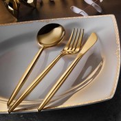 Resim Aryıldız Versay Gold 36 Parça Çatal Kaşık Bıçak Takımı 