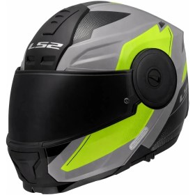 Resim Ls2 Scope 2 Durıa Gri-Neon Sarı Kask (Siyah Vizör) 