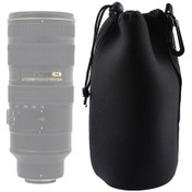 Resim Neopren Slr Kamera Lensi Taşıma Çantası Kılıfı Karabina İle Çanta, Boyut: 10x22cm Siyah Diğer 