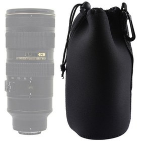 Resim Neopren Slr Kamera Lensi Taşıma Çantası Kılıfı Karabina İle Çanta, Boyut: 10x22cm Siyah Diğer 