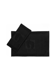 Resim 2li Banyo Ayak Havlusu Siyah Winter Havlu Siyah 