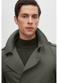 Resim D's Damat Ds Damat Regular Fit Haki Apoletli Beli Kemerli Pardösü/Trenckot 1hf08ort00013 Haki 