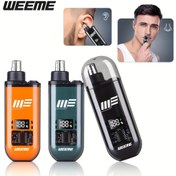 Resim WEEME Profesyonel elektrikli burun ve kulak kılı kesici, seçebileceğiniz üç renk, mini taşınabilir USB şarj edilebilir paslanmaz çelik başlıklı sessiz motorlu burun kılı temizleyici. Sevgililer Günü, Bahar Bayramı, Ay Yeni Yılı 
