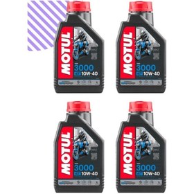 Resim Motul 3000 10W-40 Motorsiklet Yağı 4 x 1 L 