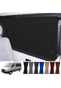 Resim Pandami Mercedes Sprinter W906 Orta 2006-2018 Uyumlu Siyah Raylı Oto Perde Takımı 