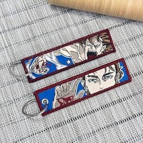 Resim Genérico Anahtarlık Anime Titan Eren Yeager, Anahtarlık, Motosiklet, Araba, Sırt Çantası, Anahtar, Motosikletçiler için Anahtarlık, Orijinal Kumaş Anahtarlık, Turuncu, 12 x 