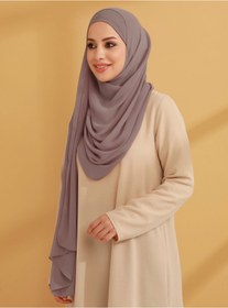 Resim TUVA İç Boneli Şifon Hazır Türban - Leylak - 