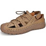 Resim Sımıcg Erkek Baotou Fashion Günlük Sandalet-kahverengi Kahverengi 
