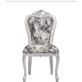 Resim Bengimobilya Sandalye Zus005 Klasik Model Zebra Desen Eskitme Beyaz Oymalı Kay 