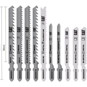 Resim CAT DA06903 10 Parça Profesyonel Metal/Ahşap Hassas/Kaba Kesim Dekupaj Testere Ucu 