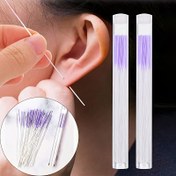 Resim 60 adet/120 adet Kokusuz Kulak Delme Temizleyici Çizgisi, Plastik Kulak Bakım Aracı, Erkek ve Kadın Kulak Delme Temizleme Çizgisi, Tıkanmayı Önleyici Kulak Delme Temizleme Çizgisi 