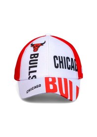 Resim Beyaz Chicago Bulls Basketbol Beyzbol Şapkası - Standart Beyaz 