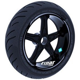 Resim Çınar Extreme 4 Parçalı Keskin Taş Grisi Jant Şeridi Sticker 