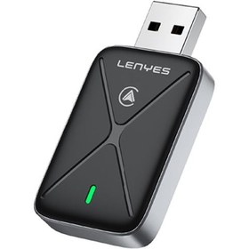 Resim Lenyes Wireless Transmitter Adaptör Lenyes LCP01 USB Bluetooth 5.0 Siyah 