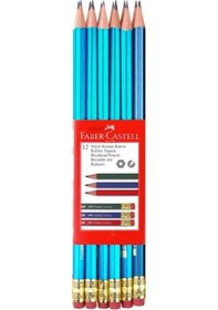 Resim Faber Castell Silgili Kurşun Kalem 12li Hb 2120 Mavi 