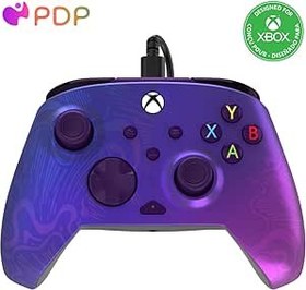 Resim PDP Gaming REMATCH Enhanced Wired Controller Licensed for Xbox Series X|S/Xbox One/PC/Windows, Mappable Back Buttons, Advanced Customizable App - Purple Fade 