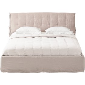 Resim Gala Bed 140 - Cotton-Natural / Removable Cover / With Storage 