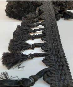 Resim Karadeniztırmarket Siyah Püskül Saçak 5 Metre 