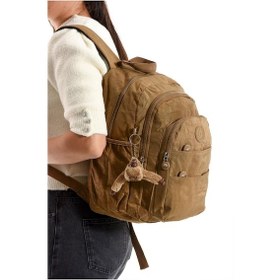 Resim Baginn Kadın Sırt Çantası Çok Cepli 30 25 Cm Hafif Klinkır Kumaş Spor Seyahat Çantası Su İtici Kumaş Taba 