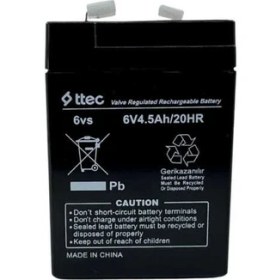 Resim Ttec 6V 4.5AH Yangın Alarm Paneli Aküsü 