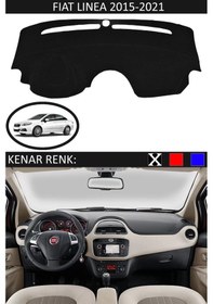 Resim Torpido Koruma Halısı Siyah Kenar Renk Siyah Fiat Linea 2015-2020 İle Uyumlu 