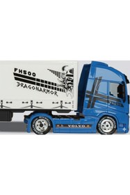 Resim MYTOY Scania, Volvo Model Oyuncak Tır – 46 cm Uzunluk, Hareketli Dorse, 12 Tekerlekli Konteyner Tır 