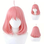 Resim Cosplay Anime Peruk, Unisex Tokalı Net 30Cm Yüksek Sıcaklık İpek Simülasyon Saç Derisi, Pembe Dalgalı Kafa, Tatil Toplantıları, Çizgi Roman Sergisi Cosplay Noel Cadılar Bayramı Çok Yönlü Peruk 