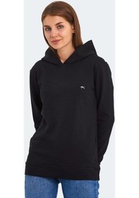Resim Slazenger KATHY IN Kadın Kapüşonlu Siyah Sweatshirt 