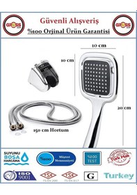 Resim Lüx Beyazsu Duş Takımı - Mafsallı Duş Seti - Kare 