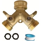 Resim Sunshine022 1 Adet Pirinç Hortum T Bağlantısı 2 Yollu Vana 3 4 Diş Sulama Ekipmanları 