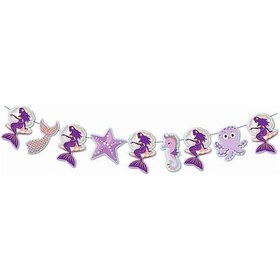 Resim Ipe Dizili Deniz Kızı Tavan Süs Banner 