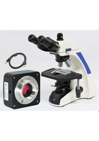 Resim Ece Opto-edu Dijital Mikroskop Laboratuvar Araştırma Mikroskobu Trinoküler 2000x Yüksek Kontrastlı Infinity Plan Optik Sistem Ve 8.0mp Mikroskop Kamerası Usb Bağlantılı Alüminyum Bavulda 